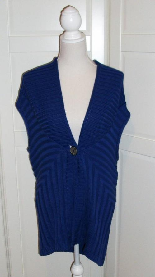 Capuccino Knithouse nieuw blauw mouwloos vest M, valt als XL, Kleding | Dames, Truien en Vesten, Nieuw, Maat 38/40 (M), Blauw
