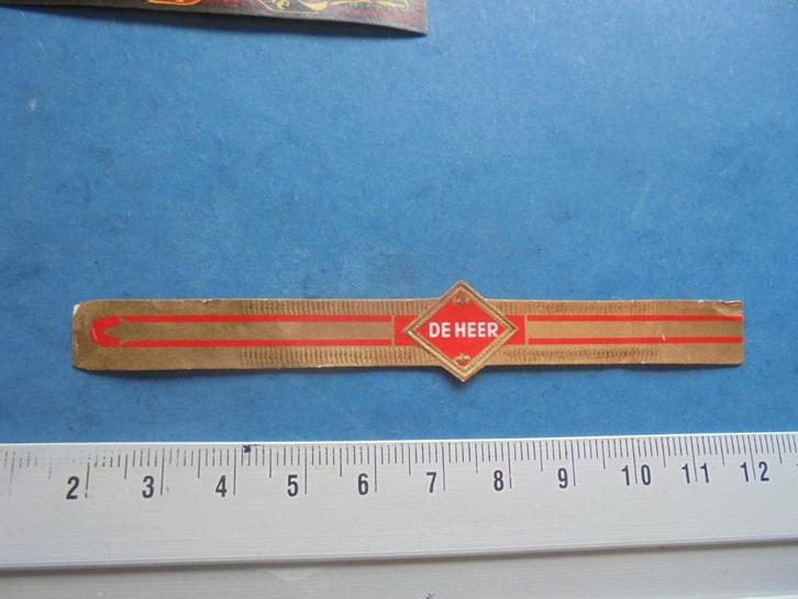 Oude sigarenband De Heer, Confiserie Rotterdam, Verzamelen, Rookartikelen, Aanstekers en Luciferdoosjes, Zo goed als nieuw, Sigarenbandjes