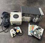 GameCube parelwit + 20 spellen, Spelcomputers en Games, Spelcomputers | Nintendo GameCube, Gebruikt, Wit, Met games, Ophalen of Verzenden