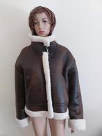 Heerlijke warme jas van imitatieleer teddy voering, Ophalen of Verzenden, Zo goed als nieuw, Maat 42/44 (L), Bruin