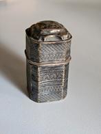 Antiek zilveren lodereindoosje/snuifpotje, Ophalen of Verzenden, Zilver