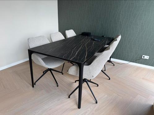 Fraaie kas20 eettafel met mat keramiek blad, Huis en Inrichting, Tafels | Eettafels, Zo goed als nieuw, 50 tot 100 cm, 200 cm of meer