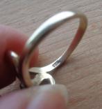 zilveren vergulde ring slangen [887], Sieraden, Tassen en Uiterlijk, Ringen, 18 tot 19, Dame, Zo goed als nieuw, Zilver