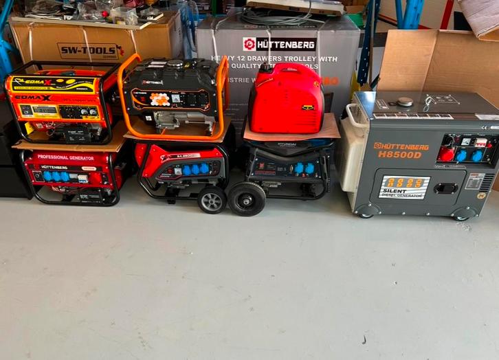 Nieuwe aggregaten,benzine of diesel met showroom, Doe-het-zelf en Verbouw, Aggregaten, Nieuw, Benzine, Minder dan 5 kVA, Ophalen