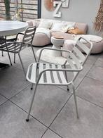 Tuinstoelen - Napels kwantum - Taupe - 6 stuks - Staal, Ophalen, Bruin, Nieuw, Metaal