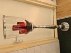 Glazen stolp windlicht kaarsenhouder op voet, Huis en Inrichting, Woonaccessoires | Kandelaars en Kaarsen, Overige materialen