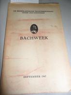 Programmaboekje: Bachweek 1947 Bachvereeniging, Ophalen of Verzenden, Gelezen