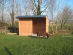 Stevige schuilstal 3x4m met voorwand in massief Douglashout, Stalling, 2 of 3 paarden of pony's