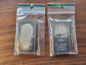 2x 50 Gram zilver Dupont beschikbaar voor biedingen