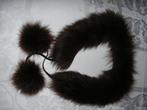 Bruine sjaaltje van echte bont, Kleding | Dames, Mutsen, Sjaals en Handschoenen, Ophalen of Verzenden, Zo goed als nieuw, Maat 38/40 (M)