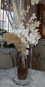 Grote glazen vaas 35 cm hoog.Dik glas.(Zonder inhoud), Ophalen, Overige kleuren, Minder dan 50 cm, Glas
