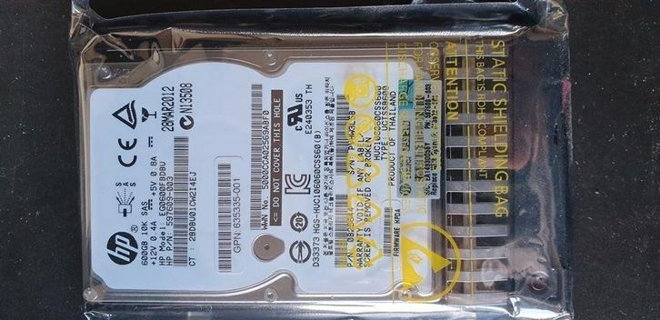 HP-Compaq 600GB 10K RPM 2.5 Inch Server schijf 507129-014, Computers en Software, Harde schijven, Nieuw, SAS, Ophalen of Verzenden