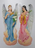 poëzieplaatjes 2 grote engelen, Ophalen of Verzenden