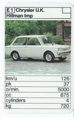 kwartetkaart Chrysler Hillman IMP, Ophalen of Verzenden, Zo goed als nieuw, Auto's