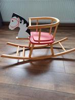 leuke houten hobbelpaard met veiligheidsbakje, Kinderen en Baby's, Speelgoed | Houten speelgoed, Ophalen of Verzenden, Nieuw, Rij- of Hobbelspeelgoed