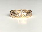 Gouden vintage ring bewerkt Keltisch maat 17, Sieraden, Tassen en Uiterlijk, Ringen, Ophalen of Verzenden, Zo goed als nieuw, 17 tot 18