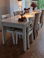 6 witte houten stoelen ikea, Huis en Inrichting, Stoelen, Ophalen, Gebruikt, Wit, Twee