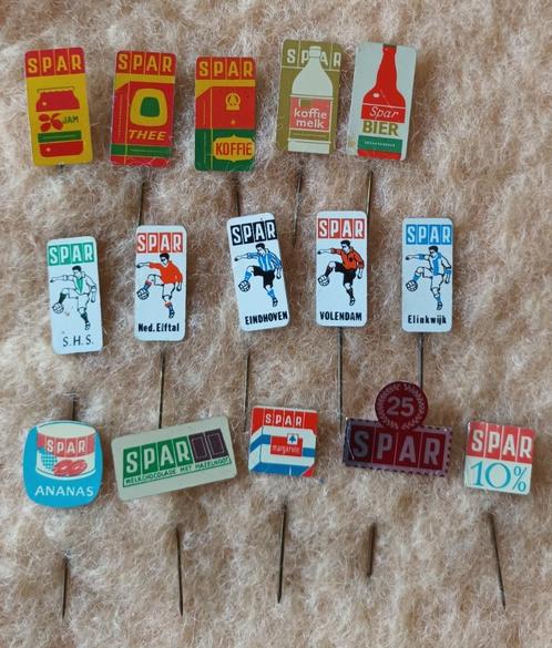 Diverse speldjes van Spar uit de jaren 60, Verzamelen, Speldjes, Pins en Buttons, Gebruikt, Speldje of Pin, Merk, Ophalen of Verzenden