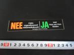 sticker NEE JA sticker brievenbus, Ophalen, Zo goed als nieuw, Sticker