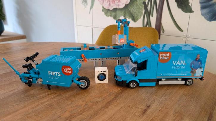Coolblue Lego Bouwstenen - fiets, busje, robot arm, Kinderen en Baby's, Speelgoed | Duplo en Lego, Zo goed als nieuw, Ophalen of Verzenden