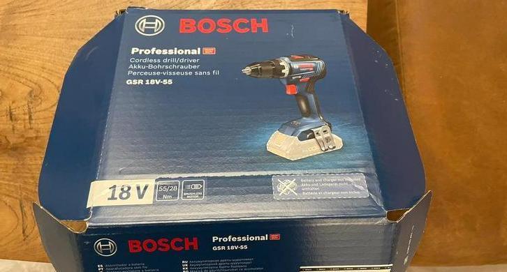Bosch GSR 18V-55 Accuboormachine - Nieuw in doos., Ophalen, Variabele snelheid, Nieuw, Boor- en Schroefmachine