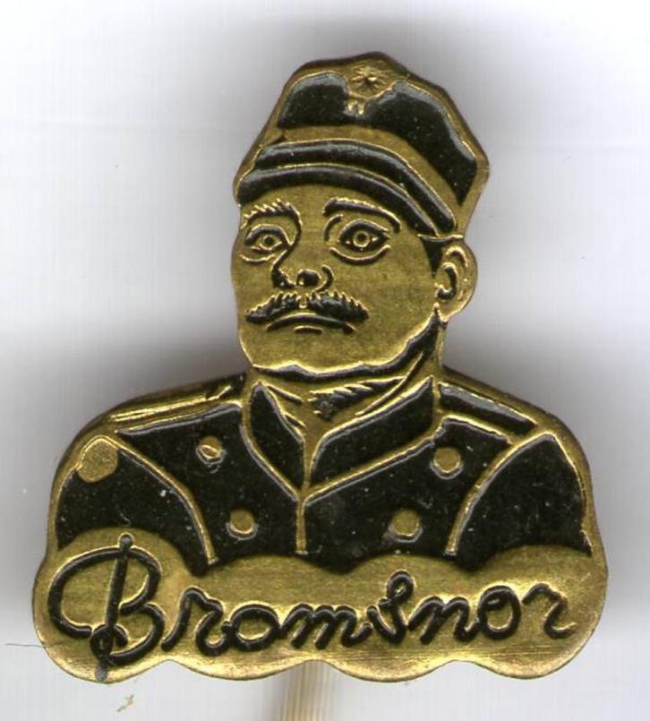 Bromsnor zwart op koper TV/strip speldje ( T_004 ), Verzamelen, Speldjes, Pins en Buttons, Nieuw, Speldje of Pin, Figuurtje, Verzenden