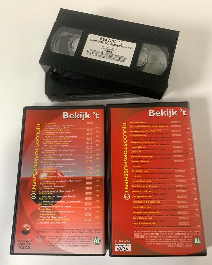 Bekijk 't - Tijdloos Topamusement VHS Banden Vara 1996, Alle leeftijden, Ophalen of Verzenden, Zo goed als nieuw, Tv-serie of Tv-programma
