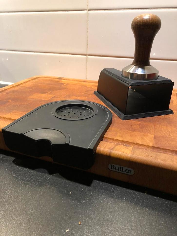 2x Tamperstation, Witgoed en Apparatuur, Koffiemachine-accessoires, Zo goed als nieuw, Ophalen of Verzenden