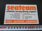 sticker den helder great yarmouth seateam offshore / diving*, Verzamelen, Stickers, Ophalen, Zo goed als nieuw, Bedrijf of Vereniging