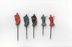 5 volmetaal speldjes van de belgische zanger Salvatore Adamo, Verzamelen, Speldjes, Pins en Buttons, Ophalen of Verzenden, Gebruikt