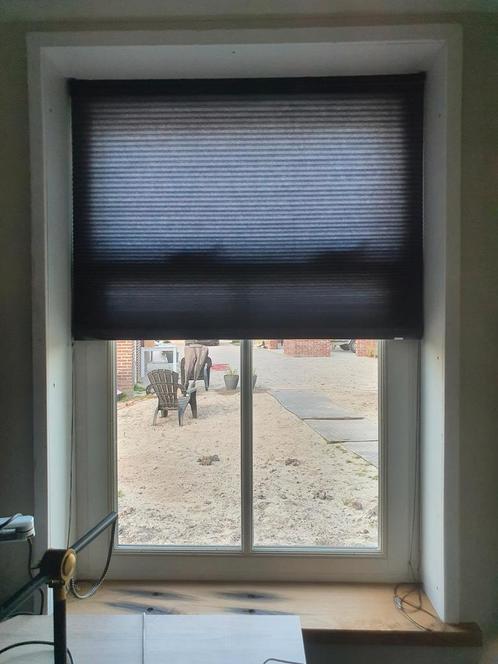 Plisègordijn antraciet, Huis en Inrichting, Stoffering | Gordijnen en Lamellen, Zo goed als nieuw, Ophalen