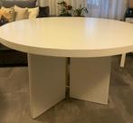 Witte ronde eettafel, 100 tot 150 cm, Rond, Gebruikt, Ophalen