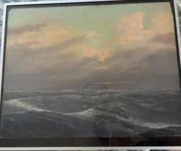Schilderij: Rustige Zee met lucht en golven beschikbaar voor biedingen