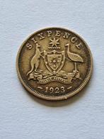 Six pence Australië zilver 1923, Postzegels en Munten, Munten | Europa | Niet-Euromunten, Zilver, Ophalen of Verzenden, Overige landen