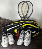Zwarte Babolat tennistas, 2 kswiss tennisschoenen, 2 kokers, Sport en Fitness, Tennis, Ophalen of Verzenden, Zo goed als nieuw