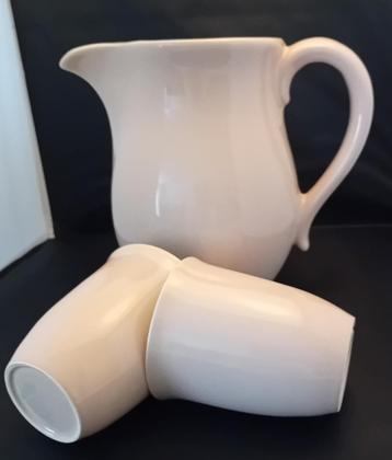 Prachtige Huizen water/melkkan en bekers set oud roze kleur beschikbaar voor biedingen