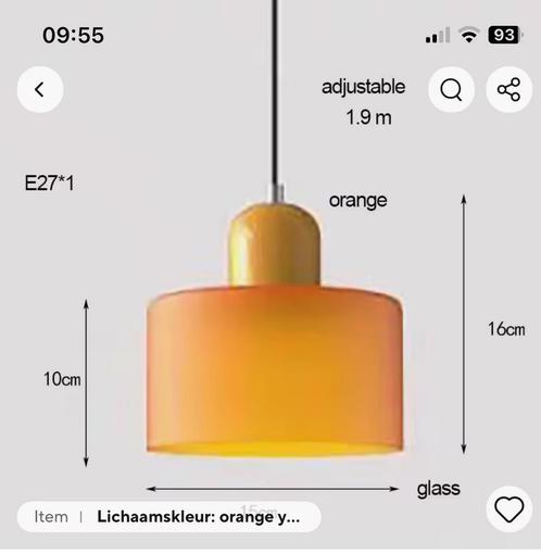 Hele gave hanglamp kleurrijk retro, Huis en Inrichting, Lampen | Hanglampen, Nieuw, Minder dan 50 cm, Glas, Ophalen of Verzenden