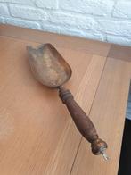 (T) Antieke koper en hout kolenschep / gruttersschep. 43 cm., Ophalen of Verzenden