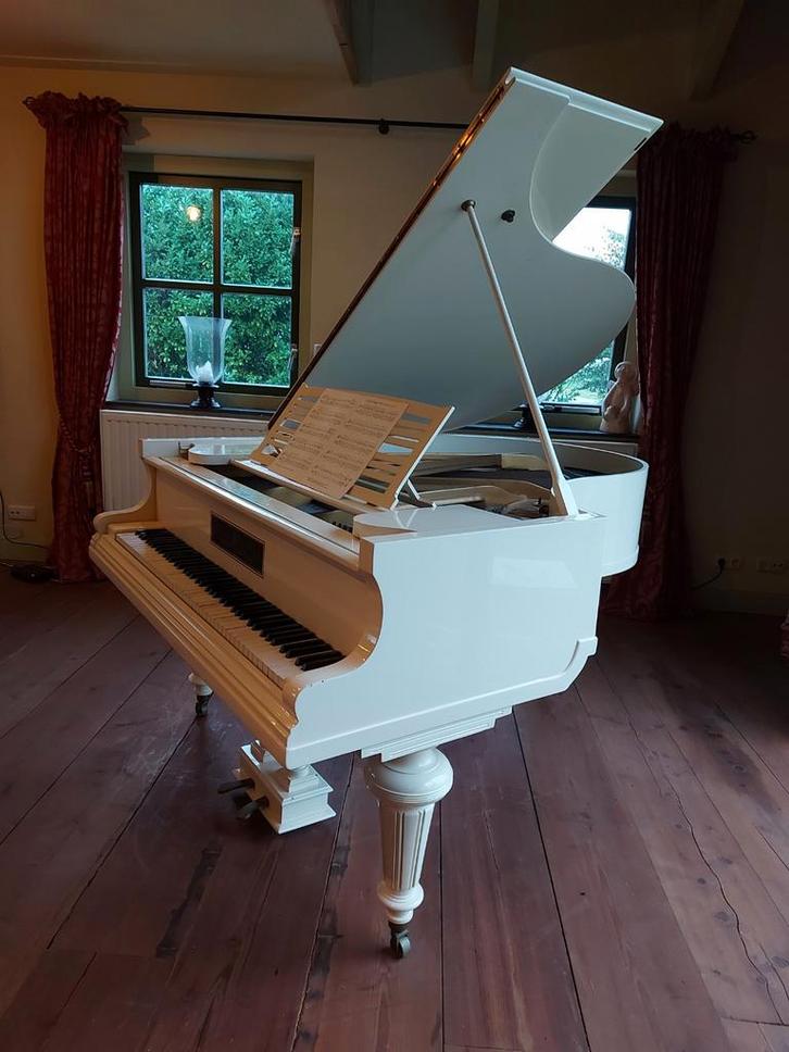 Antieke R..Weissbrod Eisenberg S.A., Muziek en Instrumenten, Piano's, Gebruikt, Vleugel, Wit, Ophalen