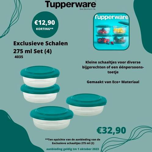 Tupperware exclusieve kommen, groen deksel, nieuw, Huis en Inrichting, Keuken | Tupperware, Nieuw, Schaal, Groen, Ophalen of Verzenden
