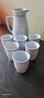 Lilien porzellan Melkkannetje met 6 bekers. Vintage Z.g.a.n, Ophalen of Verzenden