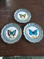 Setje Engeltjes Tin met Keramiek Vlinders, Ophalen of Verzenden