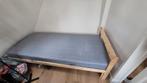 Eenpersoons bed met lattenbodem 200x90, Ophalen, 90 cm, Eenpersoons, Wit