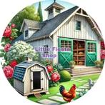 LF6460 icing frosting farm boerderij 20cm eetbare taart top, Ophalen of Verzenden, Nieuw, Taarten, Versiering