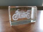 Glazen kubus met motor laser gravure, Ophalen