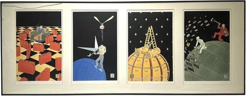 491. Zeefdruk, Joost Swarte, kunstenaarsportretten, 1993, Antiek en Kunst, Kunst | Litho's en Zeefdrukken, Ophalen of Verzenden