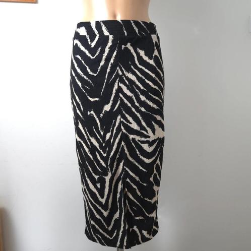 Monki rok met dierenprint, Kleding | Dames, Rokken, Zo goed als nieuw, Maat 36 (S), Zwart, Onder de knie, Verzenden