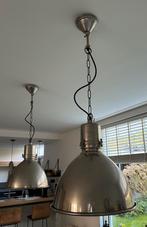 Stoere hanglampen antiek zilver (samen in 1 koop), Huis en Inrichting, Lampen | Hanglampen, Ophalen, Zo goed als nieuw, Hout, Minder dan 50 cm