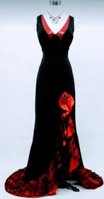 Flamenco-jurk  zwart-rood, Nieuw, Maat 38/40 (M), Onder de knie, Verzenden