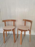 2 Alvar Aalto Stijl Stoelen met Stoffen Zitting, Ophalen, Twee